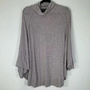 Chelsea & Theodore Sweater Women’s Large Tan Loose Cowl Neck Dolman Top